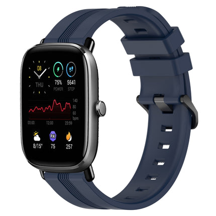 20mm Concave Striped Slicone Watch Band, For Amazfit GTS 2E, For Amazfit GTS 2 Mini