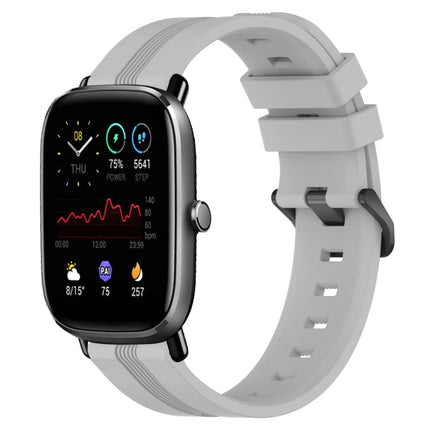 20mm Concave Striped Slicone Watch Band, For Amazfit GTS 2E, For Amazfit GTS 2 Mini