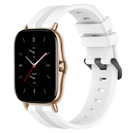 20mm Concave Striped Slicone Watch Band, For Amazfit GTS 2, For Amazfit GTS