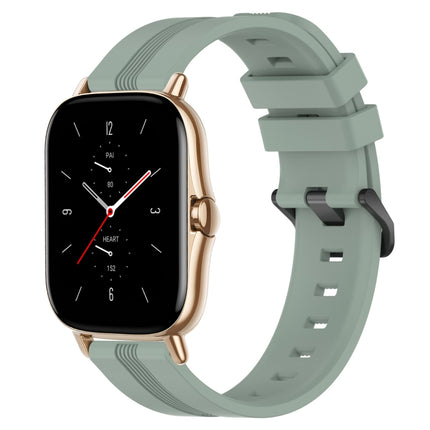 20mm Concave Striped Slicone Watch Band, For Amazfit GTS 2, For Amazfit GTS