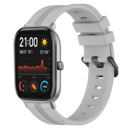 20mm Concave Striped Slicone Watch Band, For Amazfit GTS 2, For Amazfit GTS