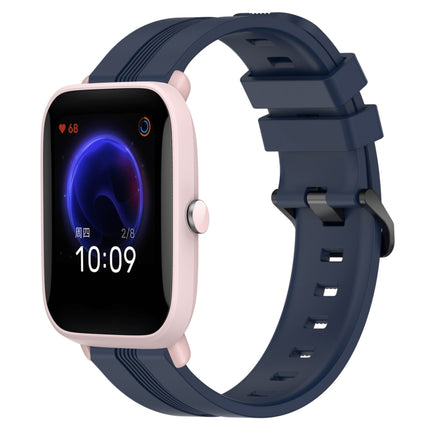 20mm Concave Striped Slicone Watch Band, For Amazfit GTR 42mm, For Amazfit Pop Pro