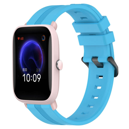 20mm Concave Striped Slicone Watch Band, For Amazfit GTR 42mm, For Amazfit Pop Pro