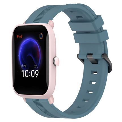 20mm Concave Striped Slicone Watch Band, For Amazfit GTR 42mm, For Amazfit Pop Pro