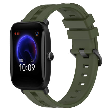 20mm Concave Striped Slicone Watch Band, For Amazfit Pop