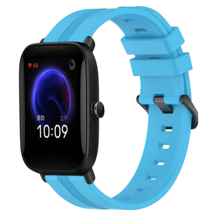 20mm Concave Striped Slicone Watch Band, For Amazfit Pop