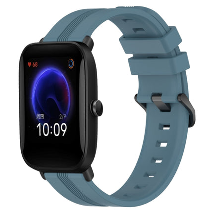 20mm Concave Striped Slicone Watch Band, For Amazfit Pop