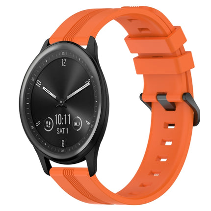 20mm Concave Striped Slicone Watch Band, For Garmin Vivomove Sport, For Garmin Venu 2 Plus