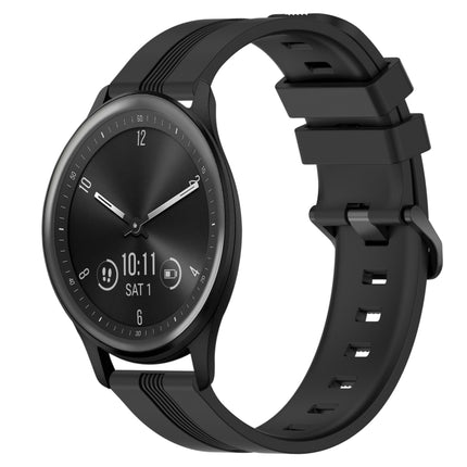 20mm Concave Striped Slicone Watch Band, For Garmin Vivomove Sport, For Garmin Venu 2 Plus
