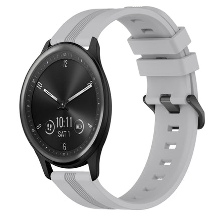 20mm Concave Striped Slicone Watch Band, For Garmin Vivomove Sport, For Garmin Venu 2 Plus