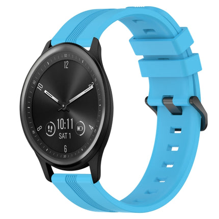 20mm Concave Striped Slicone Watch Band, For Garmin Vivomove Sport, For Garmin Venu 2 Plus