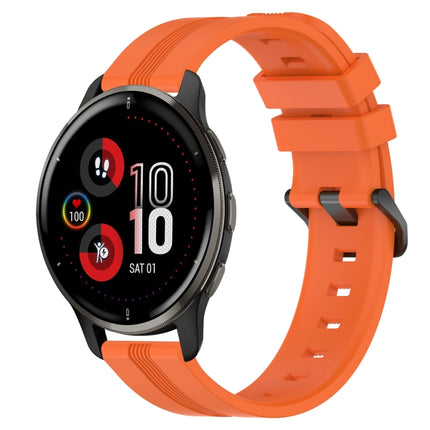 20mm Concave Striped Slicone Watch Band, For Garmin Vivomove Sport, For Garmin Venu 2 Plus