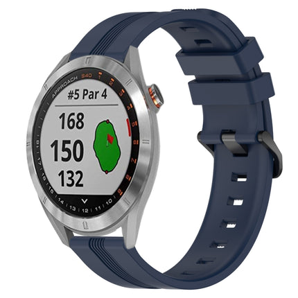 20mm Concave Striped Slicone Watch Band, For Garmin Approach S40, For Garmin Forerunner 158