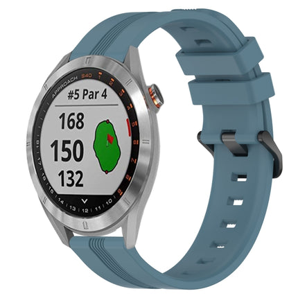 20mm Concave Striped Slicone Watch Band, For Garmin Approach S40, For Garmin Forerunner 158
