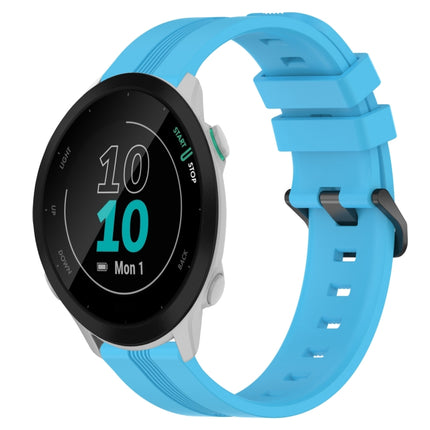 20mm Concave Striped Slicone Watch Band, For Garmin Approach S40, For Garmin Forerunner 158
