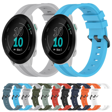 20mm Concave Striped Slicone Watch Band, For Garmin Forerunner 55, For Garmin Venu