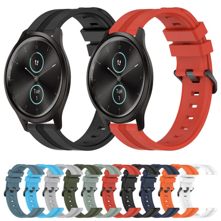 20mm Concave Striped Slicone Watch Band, For Garmin Garminmove Style, For Garmin Forerunner 645 Music