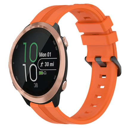 20mm Concave Striped Slicone Watch Band, For Garmin Garminmove Style, For Garmin Forerunner 645 Music