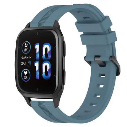 20mm Concave Striped Slicone Watch Band, For Garmin Forerunner Sq2, For Garmin Forerunner Sq2 Music