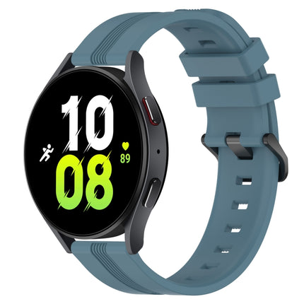 20mm Concave Striped Slicone Watch Band, For Samsung Galaxy Watch5 44mm, For Samsung Galaxy Watch 6 Classic 47mm
