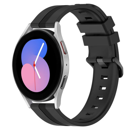 20mm Concave Striped Slicone Watch Band, For Samsung Galaxy Watch5 40mm, For Samsung Galaxy Watch5 Pro 45mm