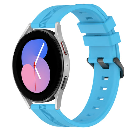 20mm Concave Striped Slicone Watch Band, For Samsung Galaxy Watch5 40mm, For Samsung Galaxy Watch5 Pro 45mm