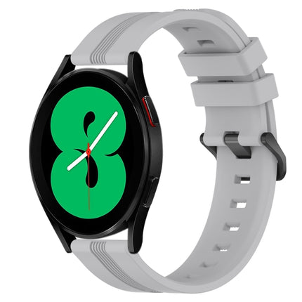 20mm Concave Striped Slicone Watch Band, For Samsung Galaxy Watch4 44mm, For Samsung Galaxy Watch4 40mm