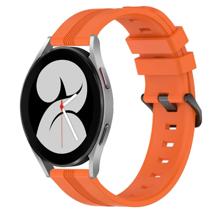 20mm Concave Striped Slicone Watch Band, For Samsung Galaxy Watch4 44mm, For Samsung Galaxy Watch4 40mm