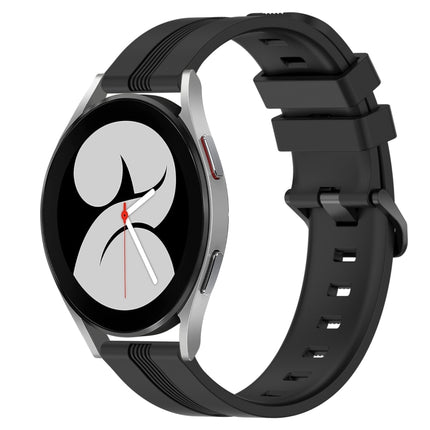 20mm Concave Striped Slicone Watch Band, For Samsung Galaxy Watch4 44mm, For Samsung Galaxy Watch4 40mm