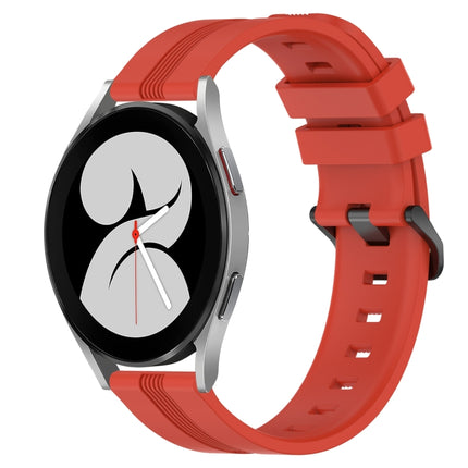 20mm Concave Striped Slicone Watch Band, For Samsung Galaxy Watch4 44mm, For Samsung Galaxy Watch4 40mm