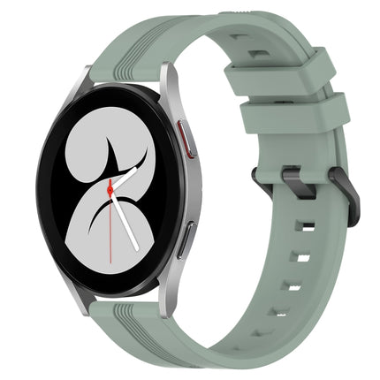 20mm Concave Striped Slicone Watch Band, For Samsung Galaxy Watch4 44mm, For Samsung Galaxy Watch4 40mm