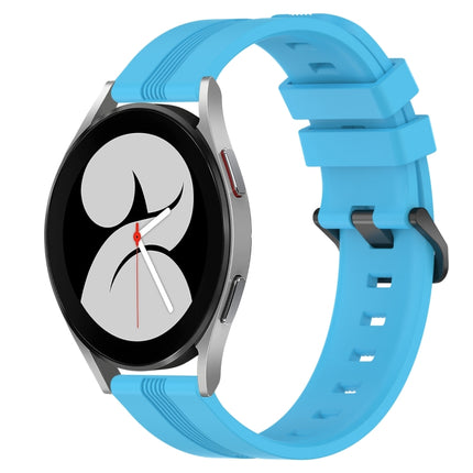 20mm Concave Striped Slicone Watch Band, For Samsung Galaxy Watch4 44mm, For Samsung Galaxy Watch4 40mm