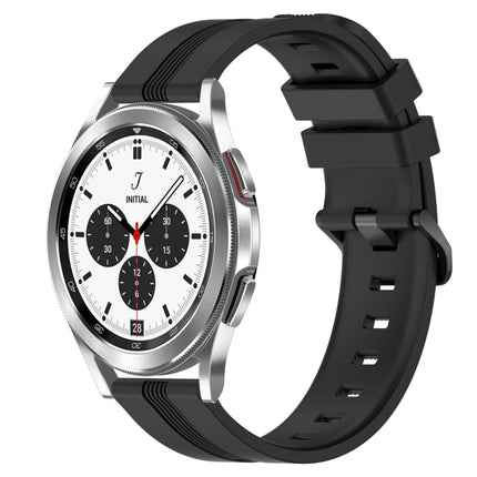 20mm Concave Striped Slicone Watch Band, For Samsung  Galaxy Watch 4 Classic 42mm, For Samsung  Galaxy Watch 4 Classic 46mm
