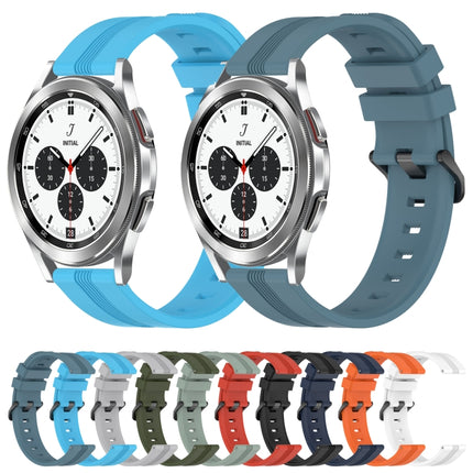 20mm Concave Striped Slicone Watch Band, For Samsung  Galaxy Watch 4 Classic 42mm, For Samsung  Galaxy Watch 4 Classic 46mm