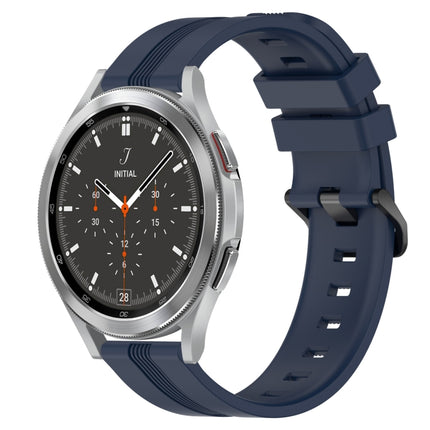 20mm Concave Striped Slicone Watch Band, For Samsung  Galaxy Watch 4 Classic 42mm, For Samsung  Galaxy Watch 4 Classic 46mm