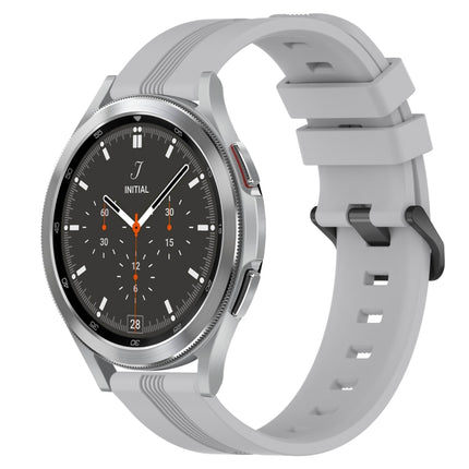 20mm Concave Striped Slicone Watch Band, For Samsung  Galaxy Watch 4 Classic 42mm, For Samsung  Galaxy Watch 4 Classic 46mm