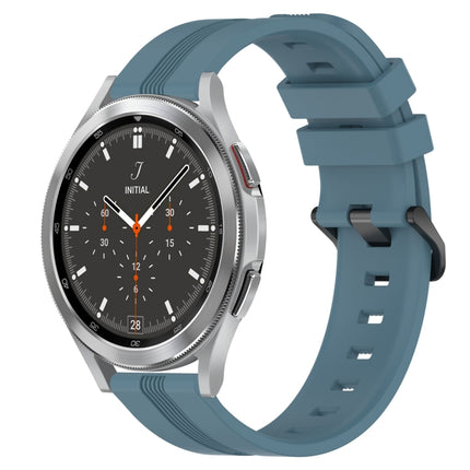 20mm Concave Striped Slicone Watch Band, For Samsung  Galaxy Watch 4 Classic 42mm, For Samsung  Galaxy Watch 4 Classic 46mm