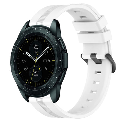 20mm Concave Striped Slicone Watch Band, For Samsung Galaxy Watch 42mm, For Samsung Galaxy Watch 6 44mm