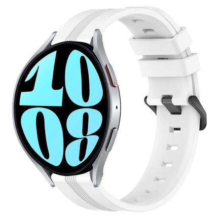 20mm Concave Striped Slicone Watch Band, For Samsung Galaxy Watch 42mm, For Samsung Galaxy Watch 6 44mm