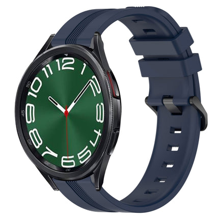 20mm Concave Striped Slicone Watch Band, For Samsung Galaxy Watch5 44mm, For Samsung Galaxy Watch 6 Classic 47mm