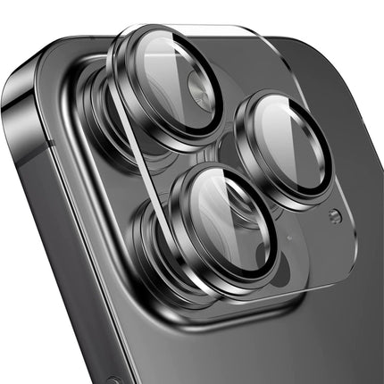 For iPhone 14 Pro / 14 Pro Max ENKAY Hat-Prince 9H Rear Camera Lens Tempered Glass Aluminium Alloy Film