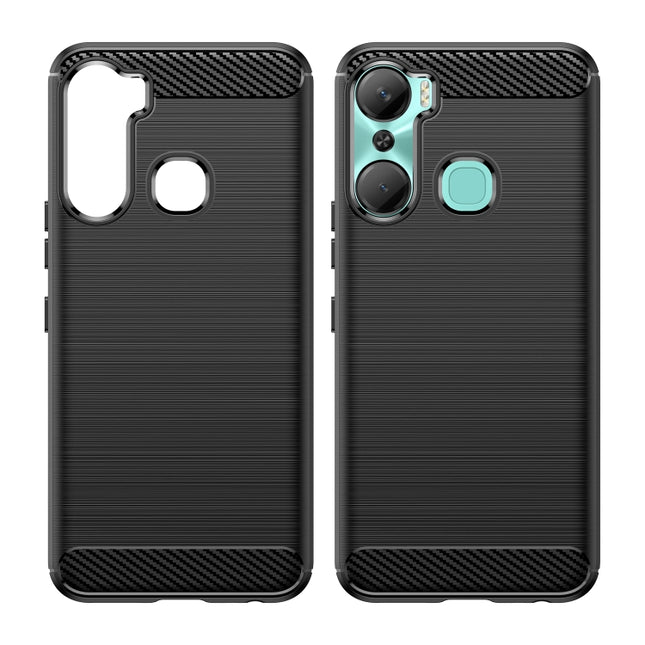 Brushed Texture Carbon Fiber TPU Phone Case, For Infinix Hot 12 Pro, For Xiaomi Redmi K60, For Xiaomi Redmi K60 Pro, For Xiaomi Redmi 12C