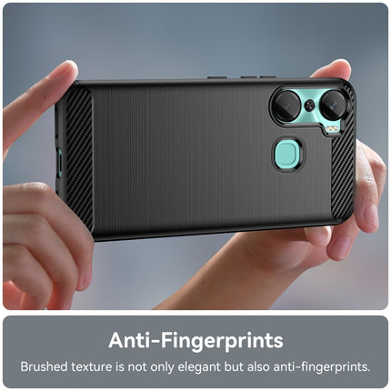 Brushed Texture Carbon Fiber TPU Phone Case, For Infinix Hot 12 Pro, For Xiaomi Redmi K60, For Xiaomi Redmi K60 Pro, For Xiaomi Redmi 12C