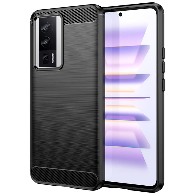 Brushed Texture Carbon Fiber TPU Phone Case, For Infinix Hot 12 Pro, For Xiaomi Redmi K60, For Xiaomi Redmi K60 Pro, For Xiaomi Redmi 12C