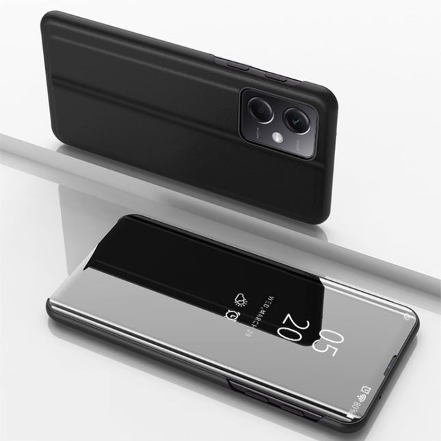 Plated Mirror Horizontal Flip Leather Case with Holder, For Xiaomi Redmi Note 12 5G