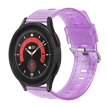 20mm Transparent Shiny Diamond TPU Watch Band, For Samsung Galaxy Watch 3 41mm, For Samsung Galaxy Watch 42mm, For Samsung Galaxy Watch5 40mm / 44mm, For Samsung Galaxy Watch5 Pro