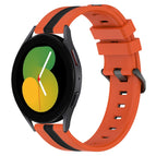 For Samsung Galaxy Watch5 44mm / Orange+Black