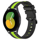 For Samsung Galaxy Watch5 44mm / Black+Lime Green