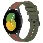For Samsung Galaxy Watch5 44mm / Army Green+Red