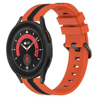 For Samsung Galaxy Watch5 Pro 45mm / Orange+Black